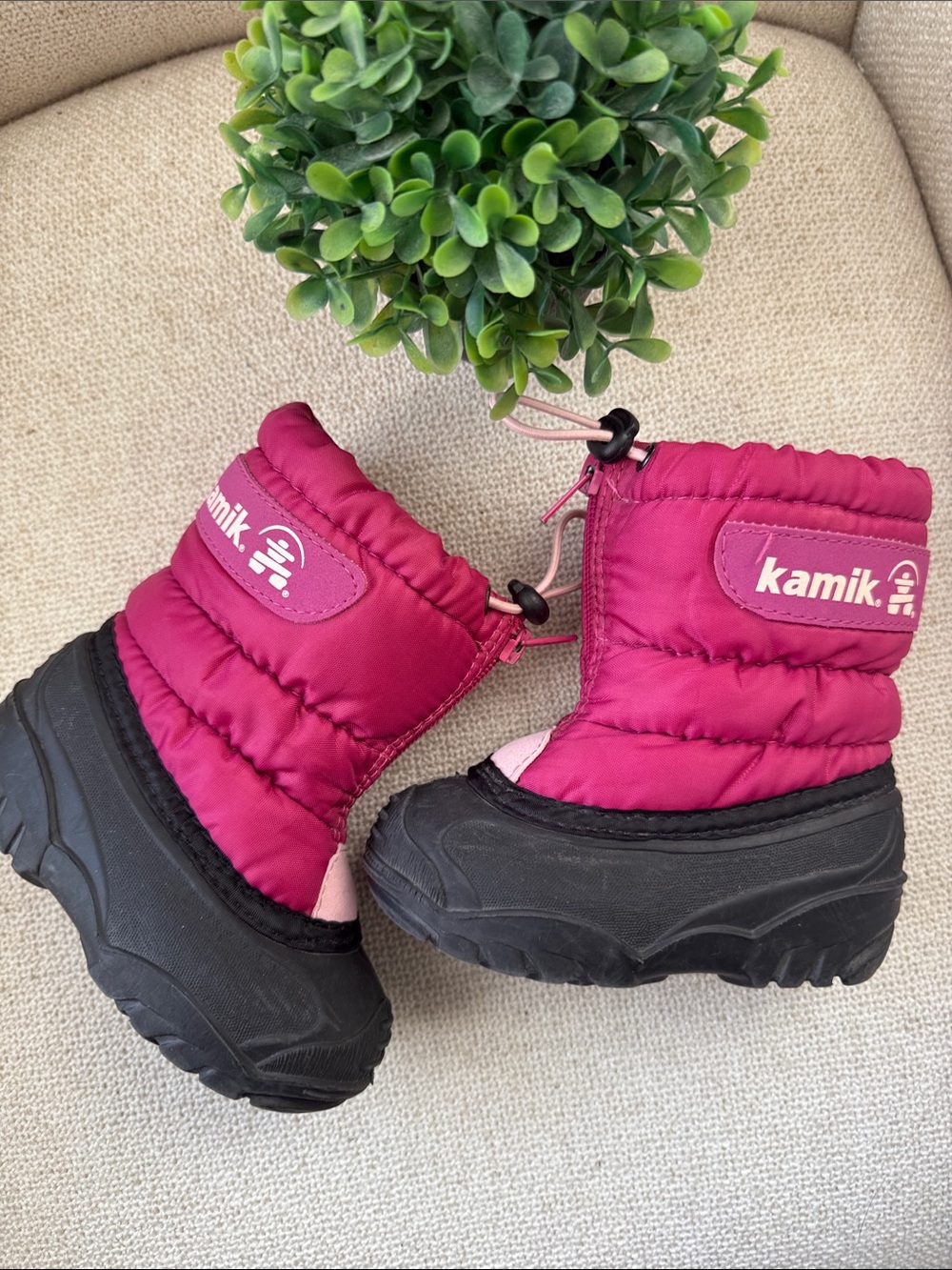 Kamik Kids Magenta Waterproof Winter Boots